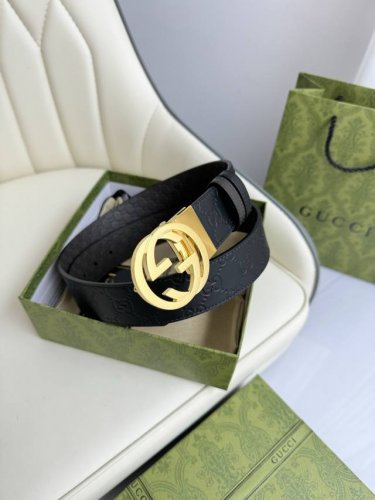 Gucci, Original Precision Electroplated Buckle, Original Italian Leather, 3.7Cm