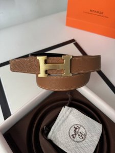 Hermes men's 3.2cm stainless steel welding point buckle with the latest bottom