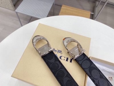 Original product --- Kiss] Coach double-sided men's belt gift box belt, exquisi