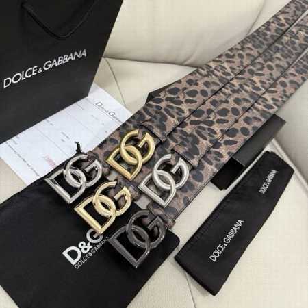 Dg, width 3.5Cm Dolce&Gabbana Leopard print Dauhine calfskin and calfskin double - Click Image to Close