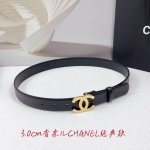 3.0 Cm Chanel Belt, Double-Sided Top-Grain Leather, Length: 75.80.85.90.95.100 C