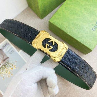 Gucci Special Leather Belt Series, Original Hardware Boutique Stainless Steel Bu