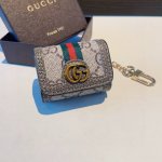 Gucci Gucci earphone bag classic old flower original leather earphone bag, keych