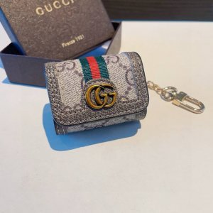Gucci Gucci earphone bag classic old flower original leather earphone bag, keych