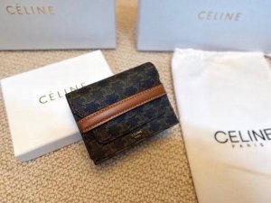 Celine 31535 Color Black Print Size 10.5*9*4Celine counter Triomphe Canvas logo