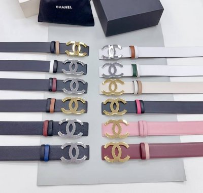 4.0 Cm Chanel Official New Model, Double-Sided Top-Grain Cowhide Leather, Length