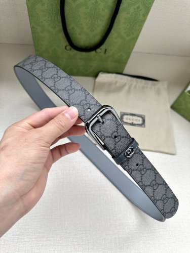 Full set of boutique gift box packaging Width 3.5Cm Gucci Gg Supreme canvas is