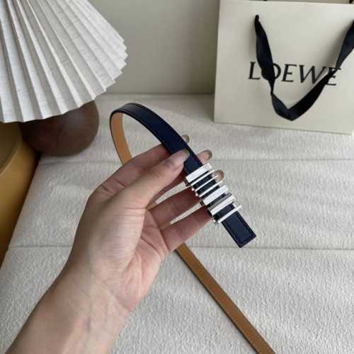 Special Loewe Classic Calf Leather Belt With A Shiny Loewe Geometric Belt Buckle