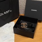 Chanel New Women's Belt Ddd. Features the classic double C metal logo, crafted f