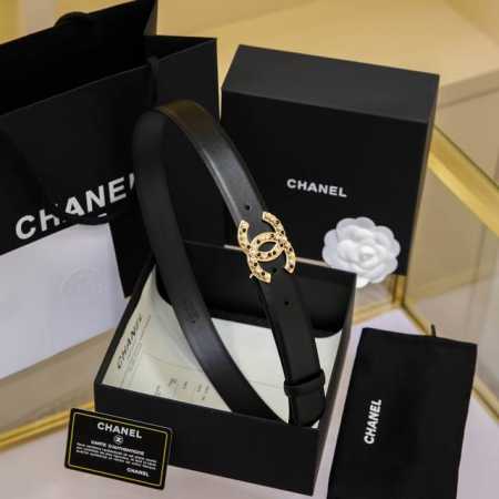 Chanel 24S Cc Pearl Swarovski Crystal White And Black Letter Logo Buckle Brass M - Click Image to Close