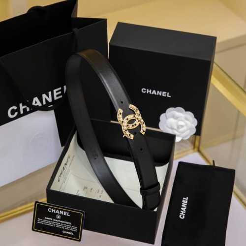Chanel 24S Cc Pearl Swarovski Crystal White And Black Letter Logo Buckle Brass M