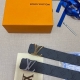Brand: LV Louis Vuitton Grade: Men's belt. Custom-made cowhide leather. Double-