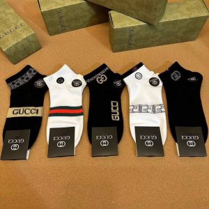 Gucci Men's New Arrival Socks (5 pairs per box), same style as in Gucci boutique