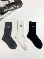 comes with packaging DDD. 3 pairs per box. DDD. Prada classic logo cotton mid-c