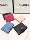 Color black rose red blue pink size 11X10 real shot Prada fashion wallet, high-
