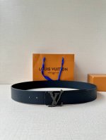 The 4.0 wide LV Shadow belt boasts the classic style of Monogram Shadow leather