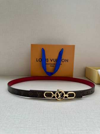 2.0 Width This Lv Iconic Double-Sided Belt Features The Iconic Iconic Buckle, Pe - Click Image to Close