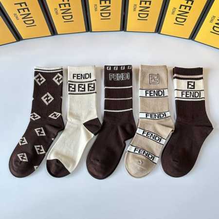 Special packaging for Fendi's new mid-length slouch socks! Five pairs per box, s - Click Image to Close