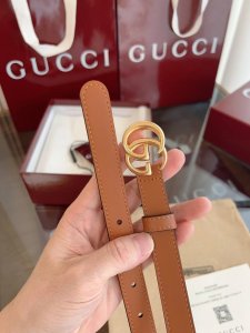 Gucci Surface top layer calfskin width 2.0cm Counter new version Logo horizontal