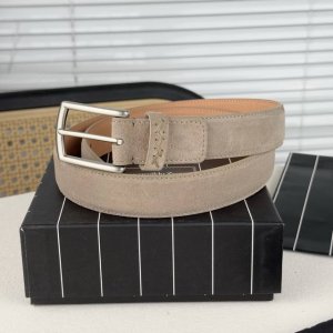 Ermenegildo Zegna. This suede split leather belt offers a more casual, yet refin