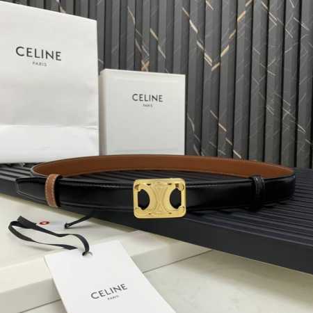 Medium Triomphe-style Reversible Belt in Taurillon and Natural Cowhide Leather - Click Image to Close