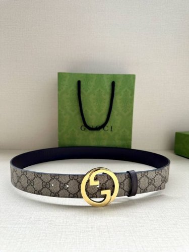 Width 3.8 Cm Gucci This Reversible Belt Seamlessly Combines Gg Supreme Canvas Wi