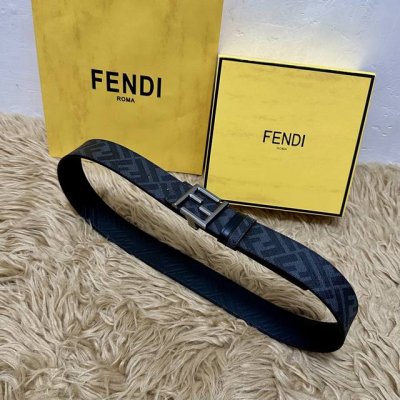 Fendi full packaging, same style as in boutiques, 4.0cm wide, double-ring revers