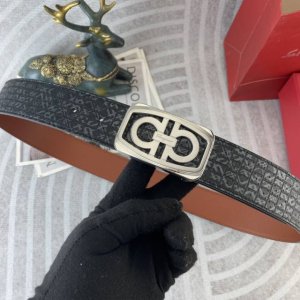 Ferragamo Special Leather Belt Series Original Hardware Boutique Stainless Steel