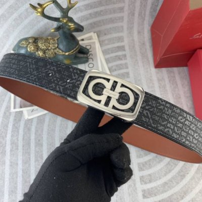 Ferragamo Special Leather Belt Series Original Hardware Boutique Stainless Steel