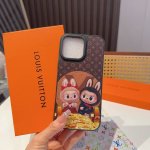 Lv two-in-one leather all-inclusive mobile phone case pull cloth 3D pattern Mode