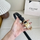 Celine pig nose Arc de Triomphe buckle women's belt imported from Italy double-s