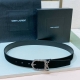 Saint Laurent 23 Saint Laurent women's belt Cassandre imitation deer velvet orig