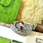 Special Gucci Men's Width 4.0Cm Original Simple And Elegant Fine Hardware Double