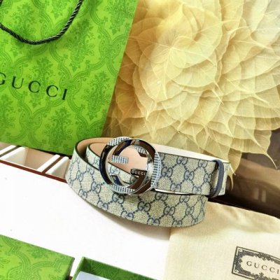 Special Gucci Men's Width 4.0Cm Original Simple And Elegant Fine Hardware Double