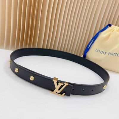 3.0 Cm Lv Louis Vuitton New Waist Belt, Double-Sided Top-Grain Leather, Length: