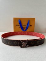 4.0 Wide Lv Dimension Sunset double-sided belt is made of Monogram coated canvas