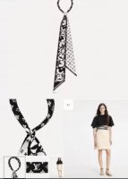 Lv Donkey 100% silk 18 momme heavy twill material, long silk scarf Twilly headba