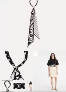 Lv Donkey 100% silk 18 momme heavy twill material, long silk scarf Twilly headba
