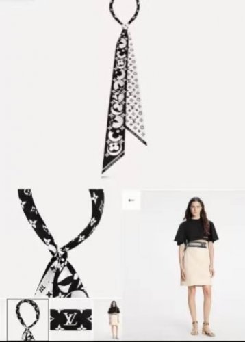 Lv Donkey 100% silk 18 momme heavy twill material, long silk scarf Twilly headba