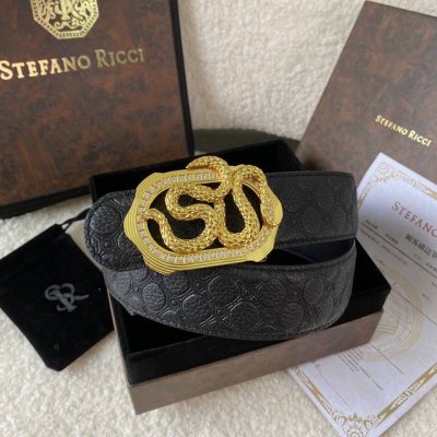 Stefano Ricci New original quality boutique classic eagle head steel buckle bott