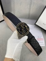 Width 4.0 Cm Gucci Interlocking Double G Steel Buckle Belt, Crafted From Gucci S