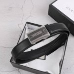 Automatic buckle belt] Guccl width 3.5mm, made of double-sided imported first-la