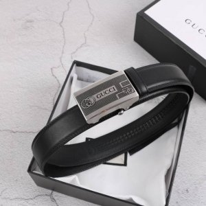 Automatic buckle belt] Guccl width 3.5mm, made of double-sided imported first-la