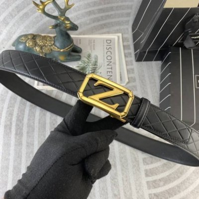 Zegna special leather belt automatic belt series, original hardware boutique sta