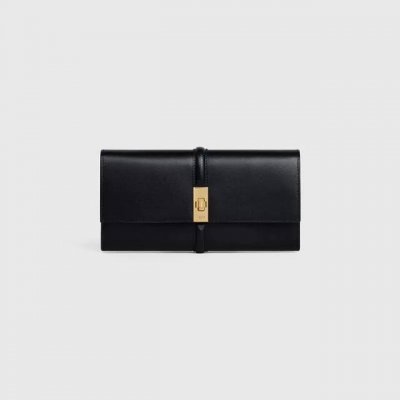 Celine Color Black Brown Size 19*10*3 Celine long wallet is a very beautiful ser