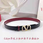 3.0Cm Valentino Belt, Double-Sided Full-Grain Leather, Length: .75, .80, .85, .9