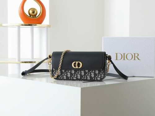 This 30 Montaigne Avenue East-West double-strap mini bag is a new arrival in the