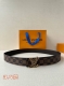 3.4 Wide Lv Double-Sided Belt Crafted From Genuine Leather In A Modern Design, A