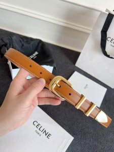 Celine. Celine Full set Western medium smooth cowhide belt Cowhide leather mid-w