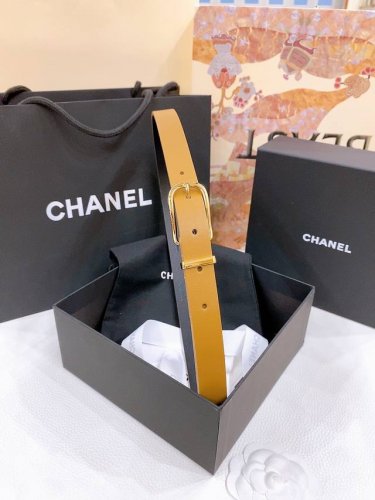 Chanel chain buckle imported calfskin belt brass metal feels soft and delicate 2